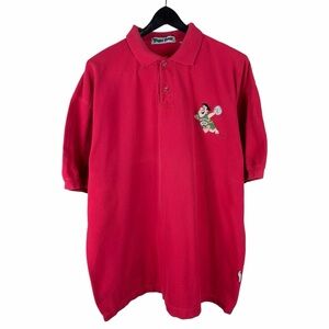 Vintage 90s Toon Time Fred Flintstone Cartoon Embroidered Polo Shirt Size XL